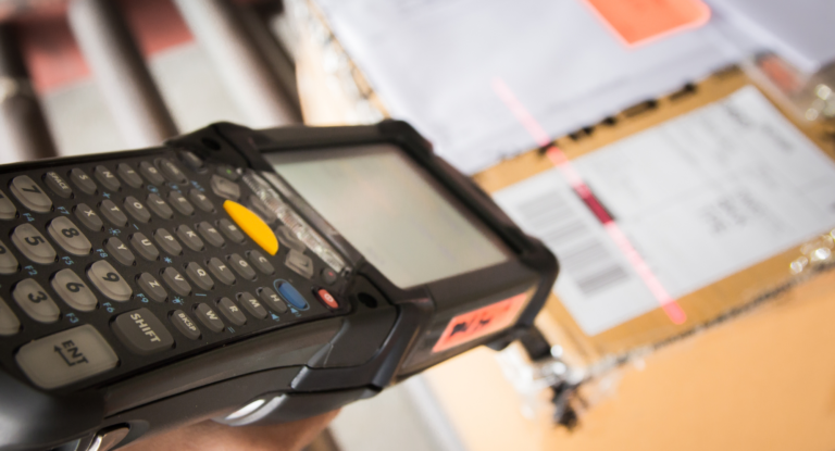 Efficient barcode scanning with logistics IT solutions for optimized supply chain management