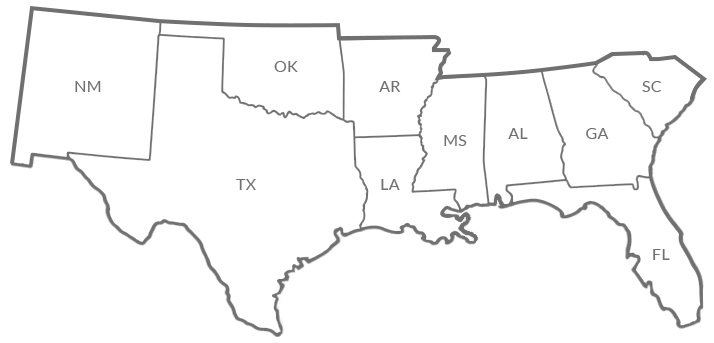 US Map South